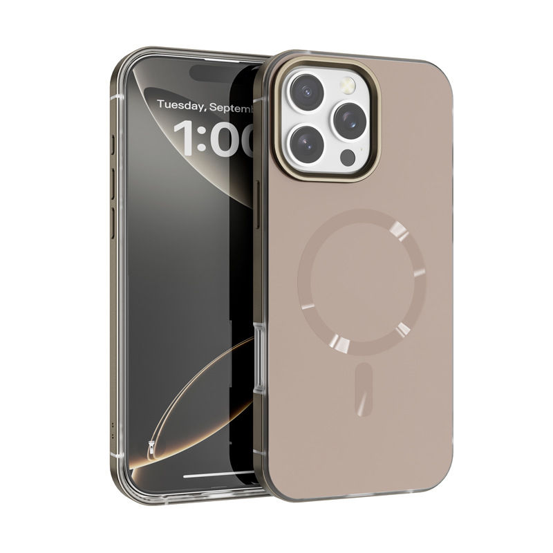 Thumbnail: Magnetic solid color metal phone case suitable for iPhone 17 Pro Max