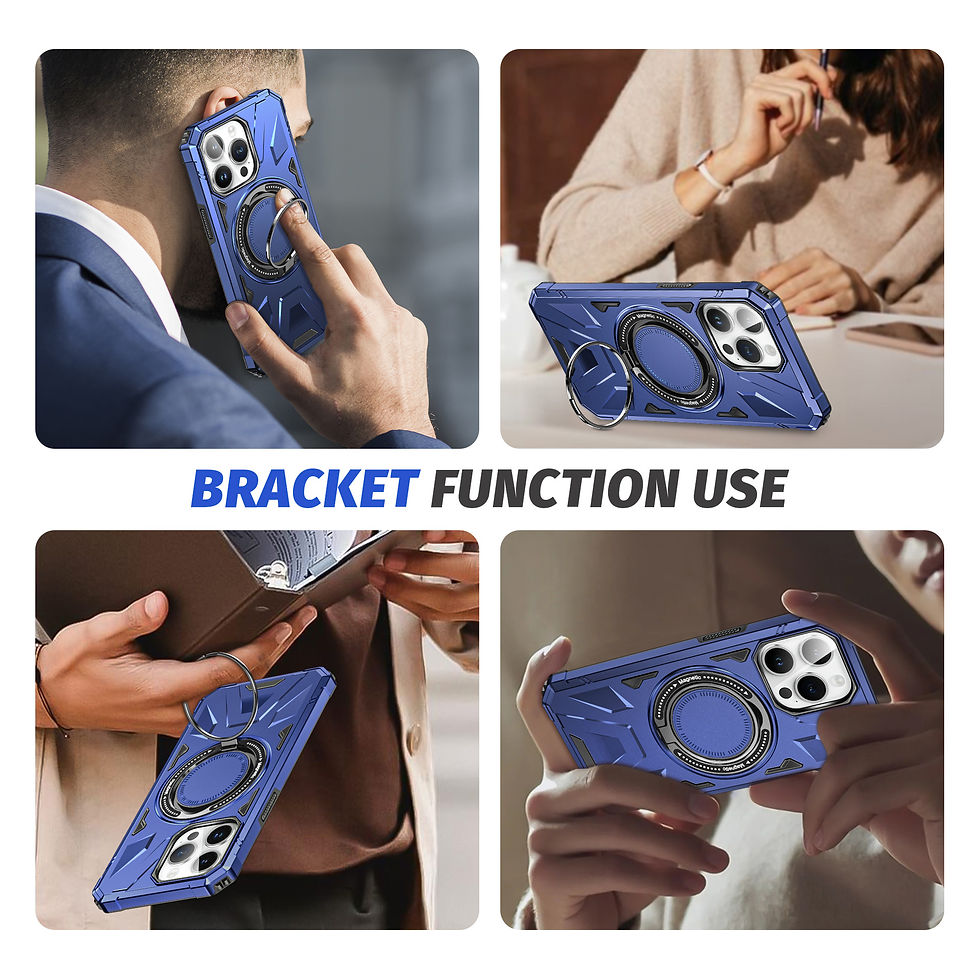 Thumbnail: iPhone 15 heavy duty Case Compatible with MagSafe Build in Kickstand