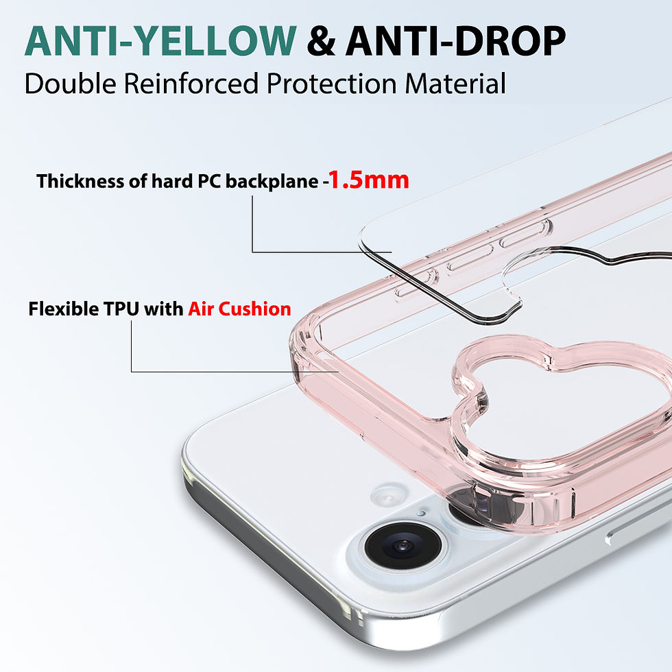 Thumbnail: iPhone 16 Pro Shockproof Bumper Phone Protective Cover Clear