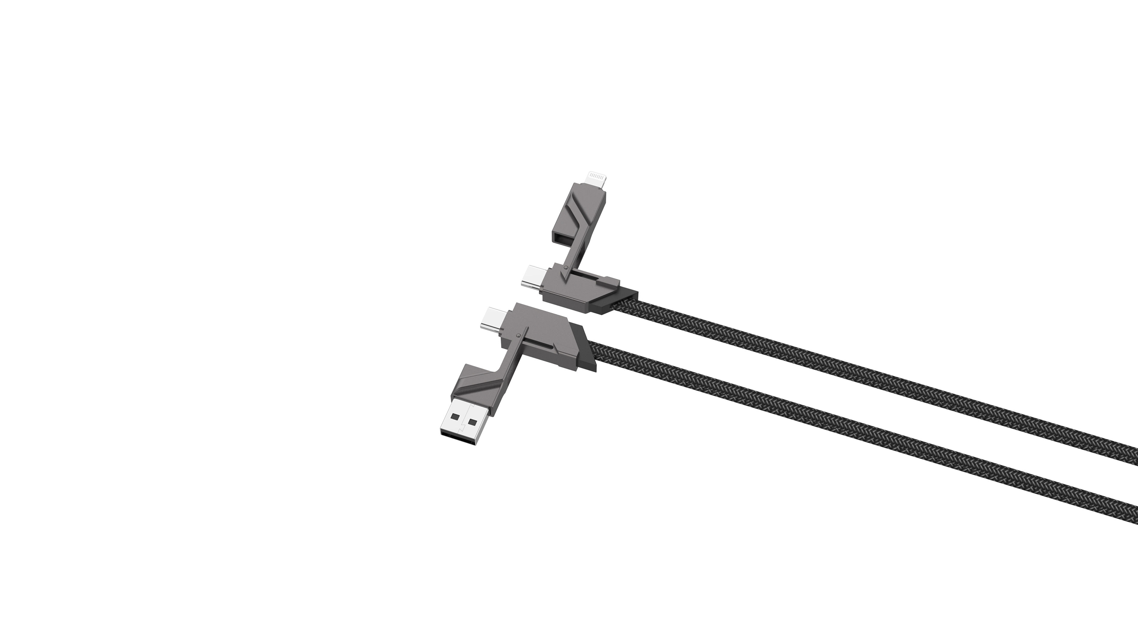 USB C Cable for Lightning Cable, Fast Charging Flat Braided Dual Type C