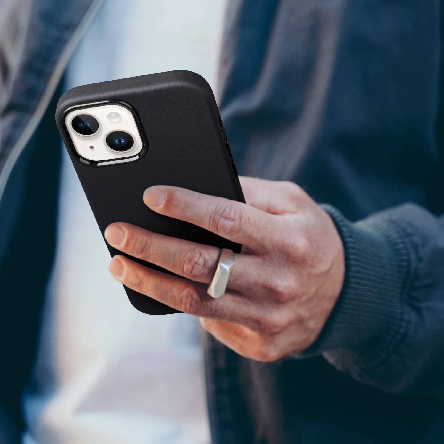 Premium Vegan Leather Magsafe Case for iPhone 14 Plus