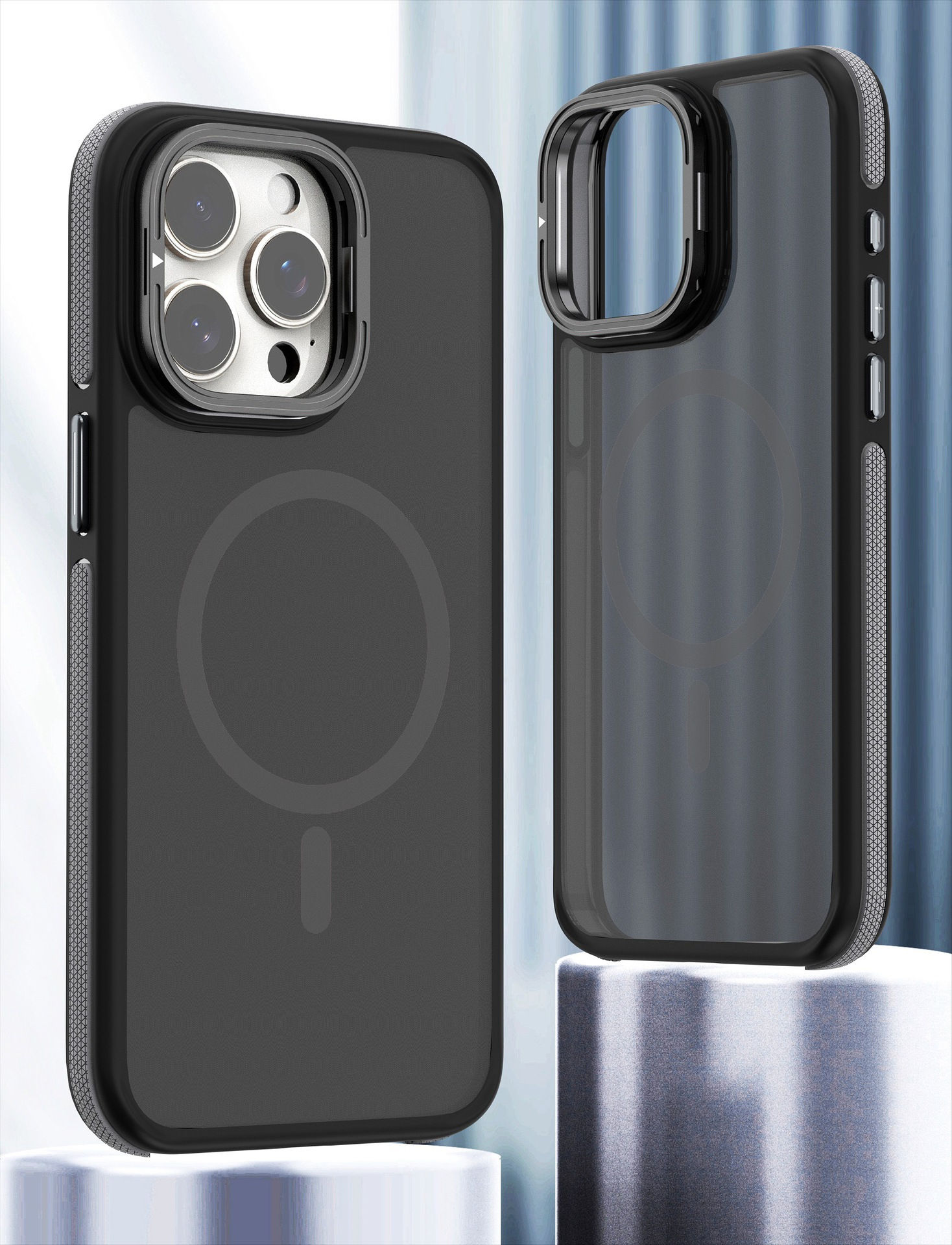iPhone 16 Case Compatible with Magnetic Built-in Camera Kick-Stand Phone Case