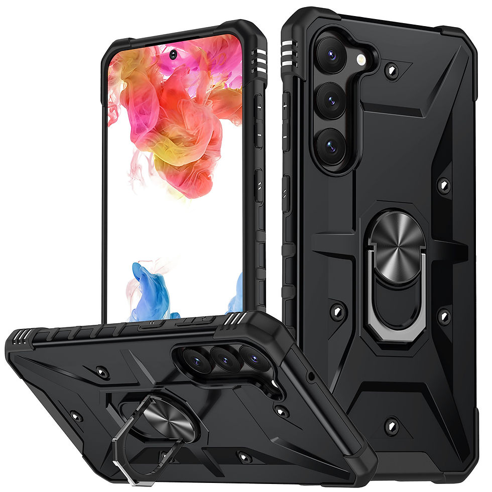 Thumbnail: For Samsung Galaxy S23 Magnetic Ring Kickstand Rugged Armor Protective Case