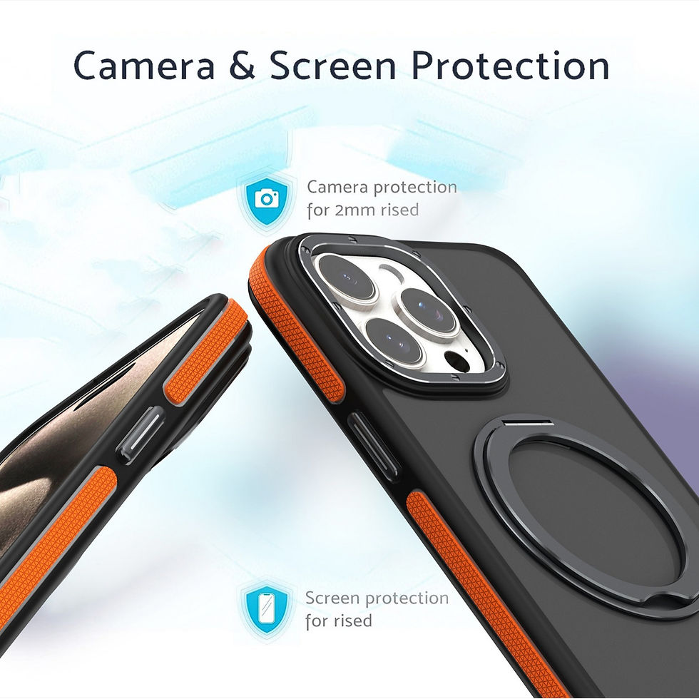 Thumbnail: Magnetic for iPhone 15 Pro Case with  Kickstand Ring Holder
