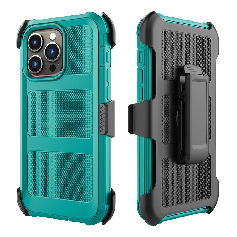 Thumbnail: iPhone 16 Series Case with Belt Clip Holster & Kickstand, Dual-Layer Shockproof