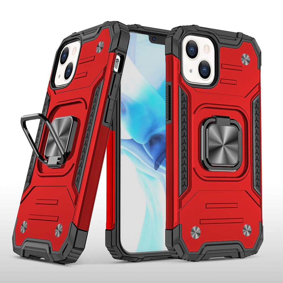Thumbnail: Heavy-Duty Case for iPhone 15 series Case with Metal Ring Kickstand iPhone 14