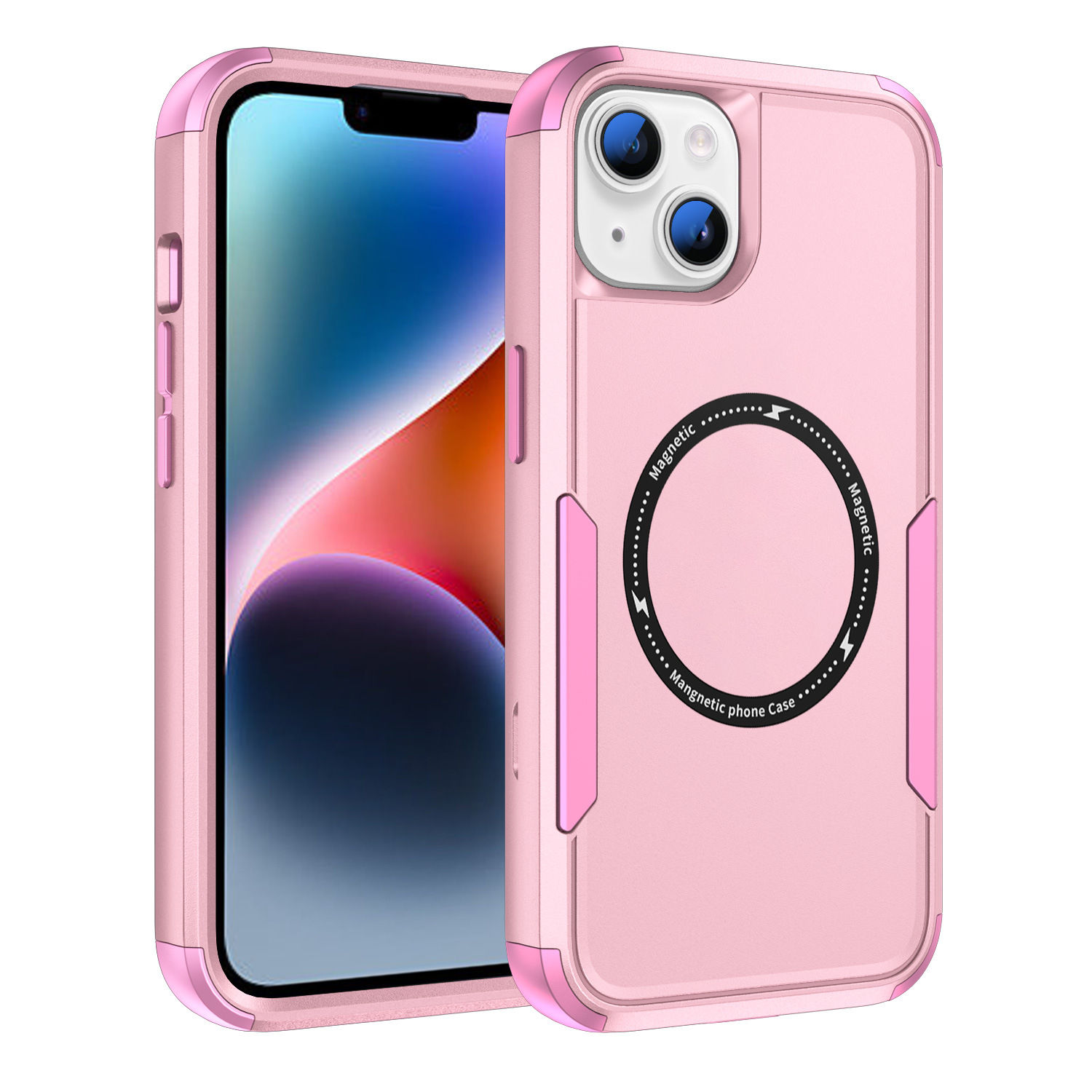 Magsafe Case for iPhone 15 Heavy Duty Dual-Layer Rugged Protection