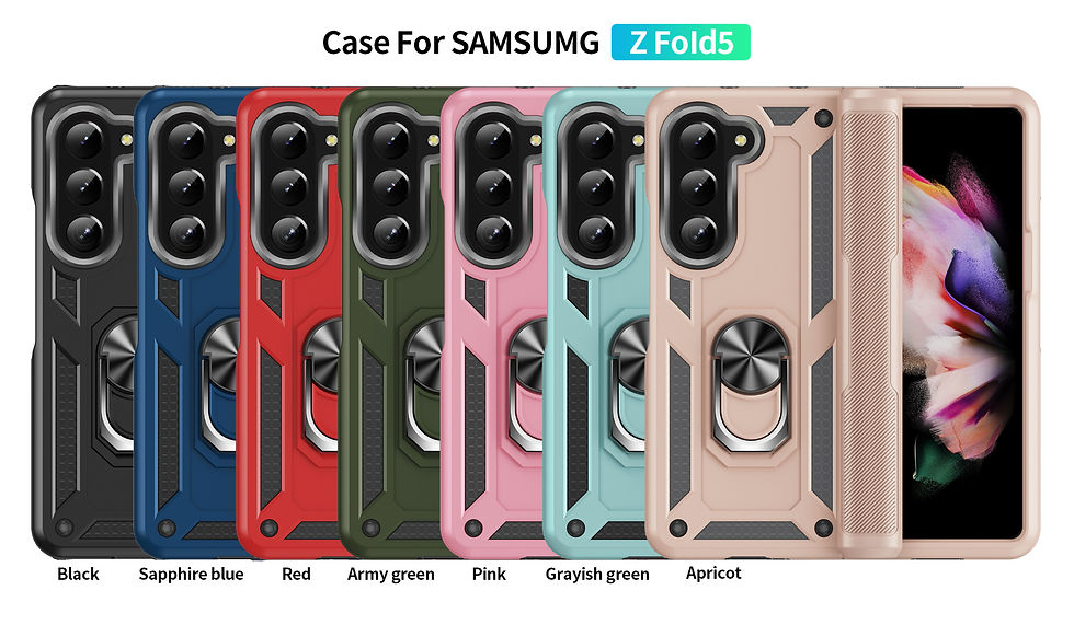 Thumbnail: Samsung Galaxy Z Fold 5 Case with Hinge Protection 360°Ring Magnetic Kickstand