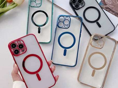 iPhone 13 Pro Max Transparent Magsafe Case with Electroplated Edges