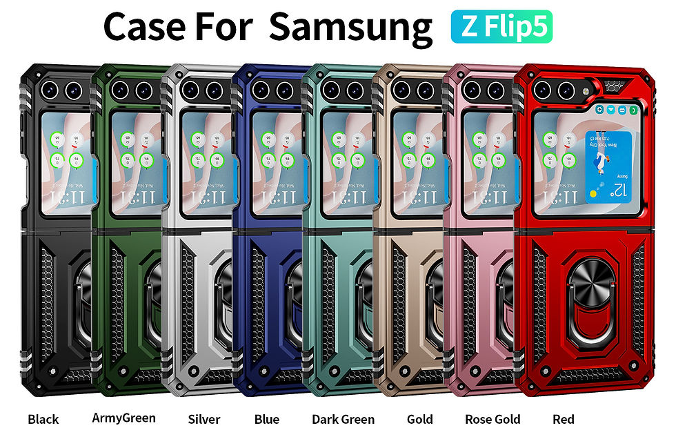 Thumbnail: Samsung Galaxy Z Flip 5 Case,Built in Rotatable Magnetic Ring Holder Kickstand