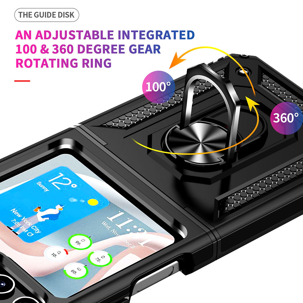 Thumbnail: Samsung Galaxy Z Flip 5 Case,Built in Rotatable Magnetic Ring Holder Kickstand