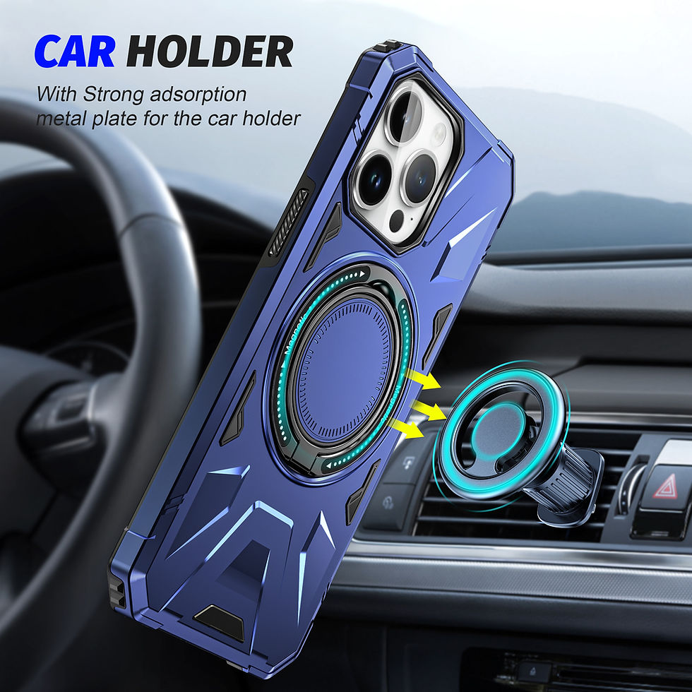 Thumbnail: iPhone 16 series heavy duty Case Compatible with MagSafe Build in Kickstand