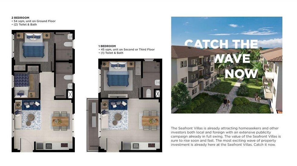 1br and 2br unit