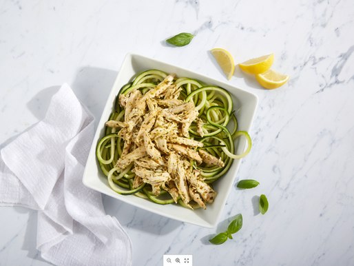 Pesto Chicken with Zucchini Noodles