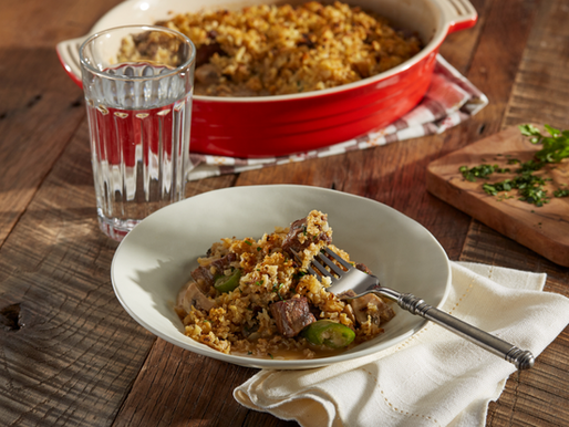 Beef Pot Pie with Cauliflower Crust