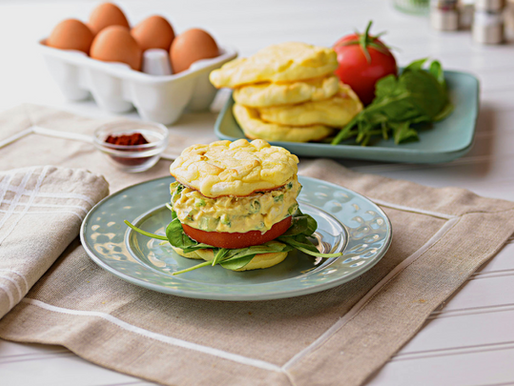 Cloud Bread Egg Salad Sandwiches
