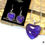 Thumbnail: Purple Heart jewelry set from poured acrylics