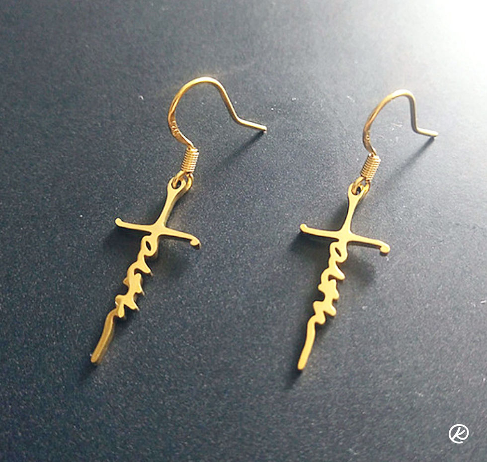 Faith Earrings in gold-plated stainless steel