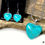 Thumbnail: Beautiful aqua poured acrylic heart pendant
