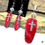 Thumbnail: Dressy red slate with glitter and stainless steel crosses