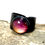 Thumbnail: Purple gold and black cabochon in adjustable black ring