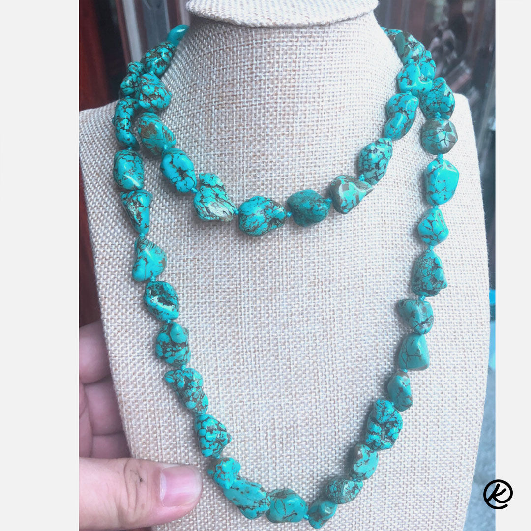 Chunk turquoise necklace - in 30 and 36 inch