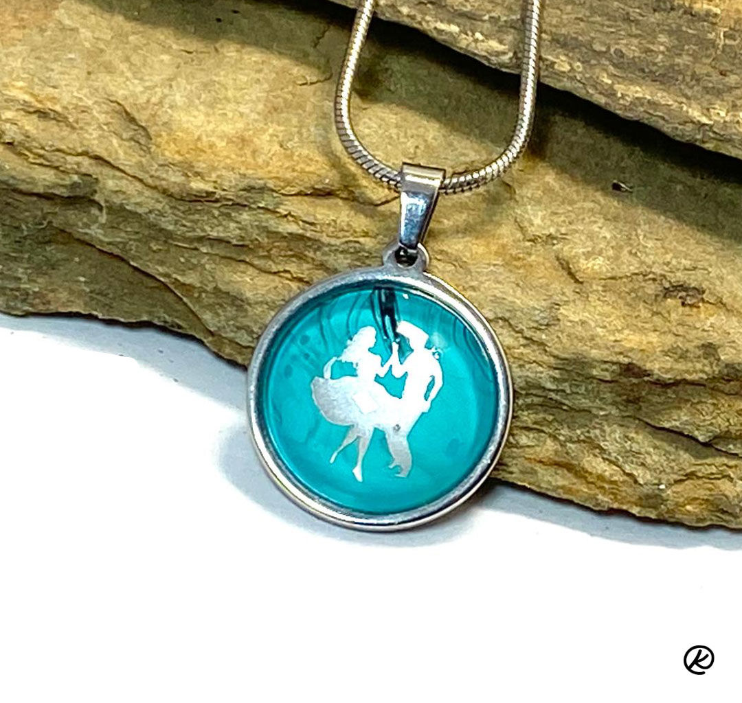 Dancer pendant in stainless steel