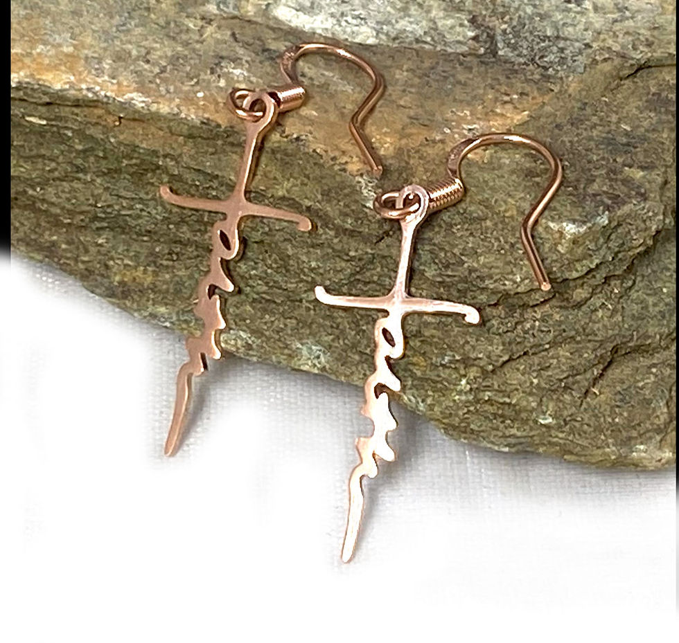 Faith Earrings in rose gold-plated stainless steel