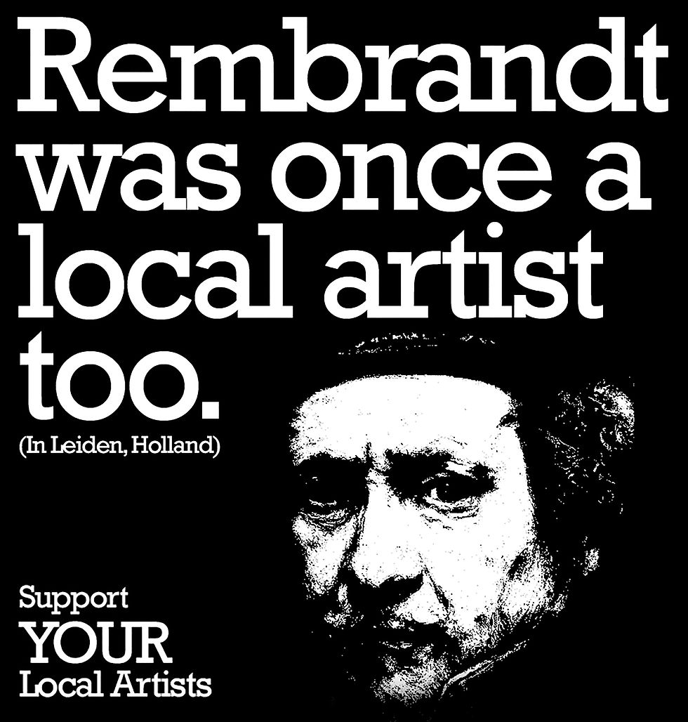 Thumbnail: Rembrandt sticker - bumper sticker - decal 7x3