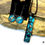 Thumbnail: Turquoise and gold jewelry set in black