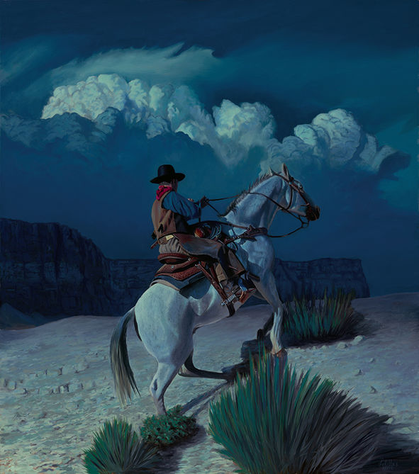 Cutting Through the Night 40x30 oil on linen 2021
Arturo Padilla American West fine artist