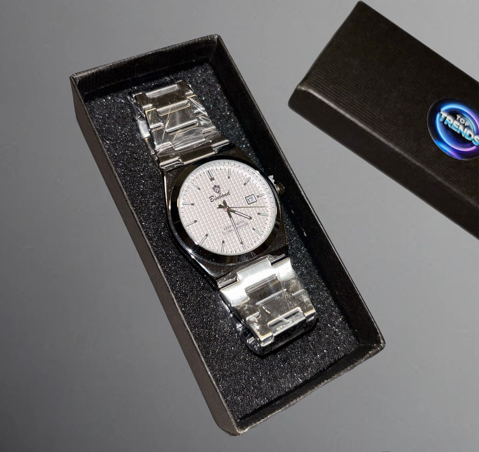 תמונה ממוזערת: שעון יוקרתי כסוף לבן ⌚️💎