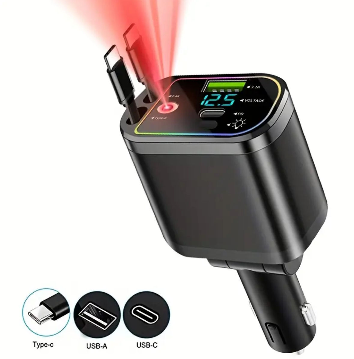 מפצל טעינה משודרג כולל תאורת אווירה🔋🔮