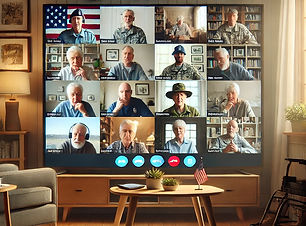 DALL·E 2024-10-13 11.34.35 - A realistic image showing a group telehealth session for vete