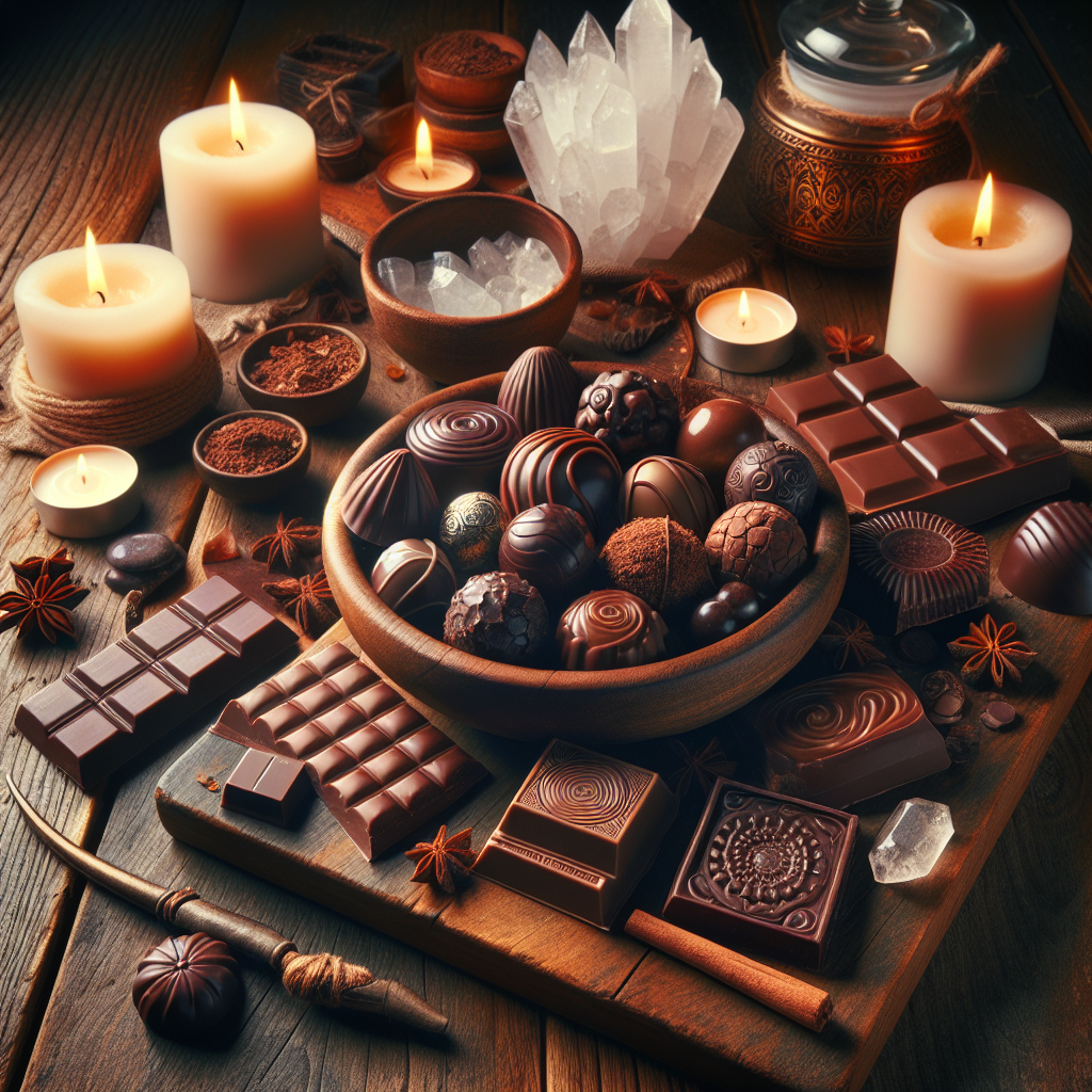 A variety of delicious chocolates