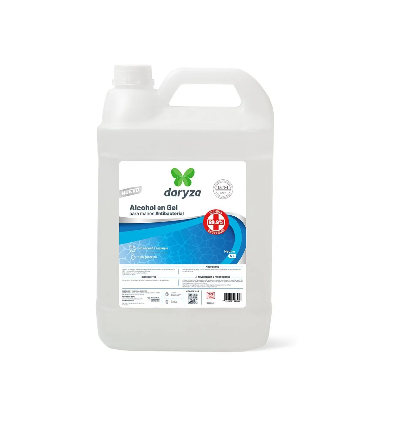 ALCOHOL GEL PARA MANOS 4L DARYZA