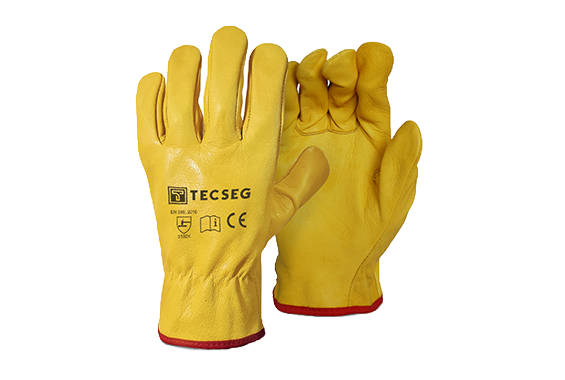 GUANTE TECSEG DE BADANA AMARILLO