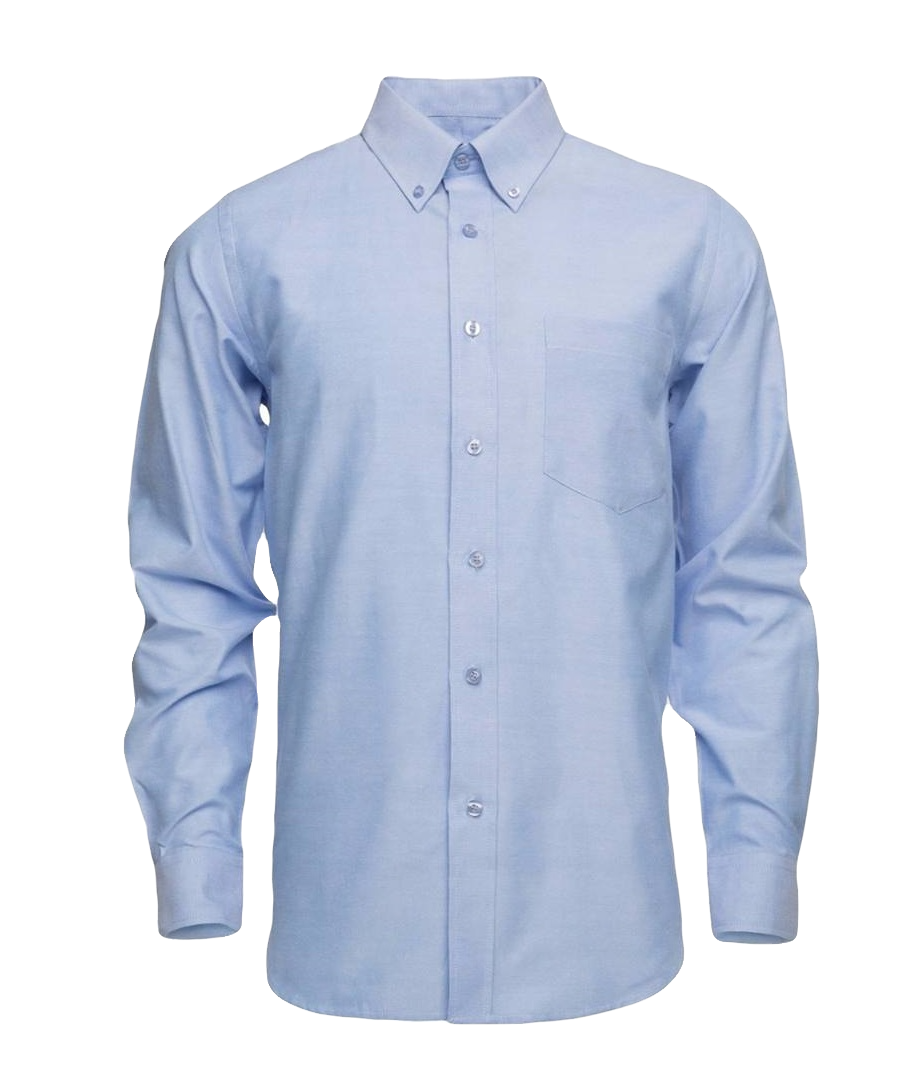 CAMISA OXFORD CELESTE MANGA LARGA