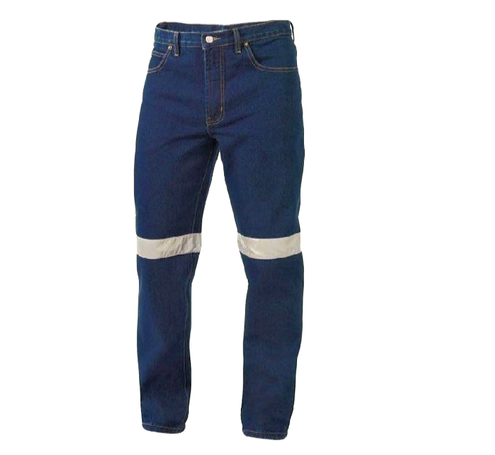 PPANTALON JEAN PROCESADO 14 OZ CON CINTA REFLECTIVA