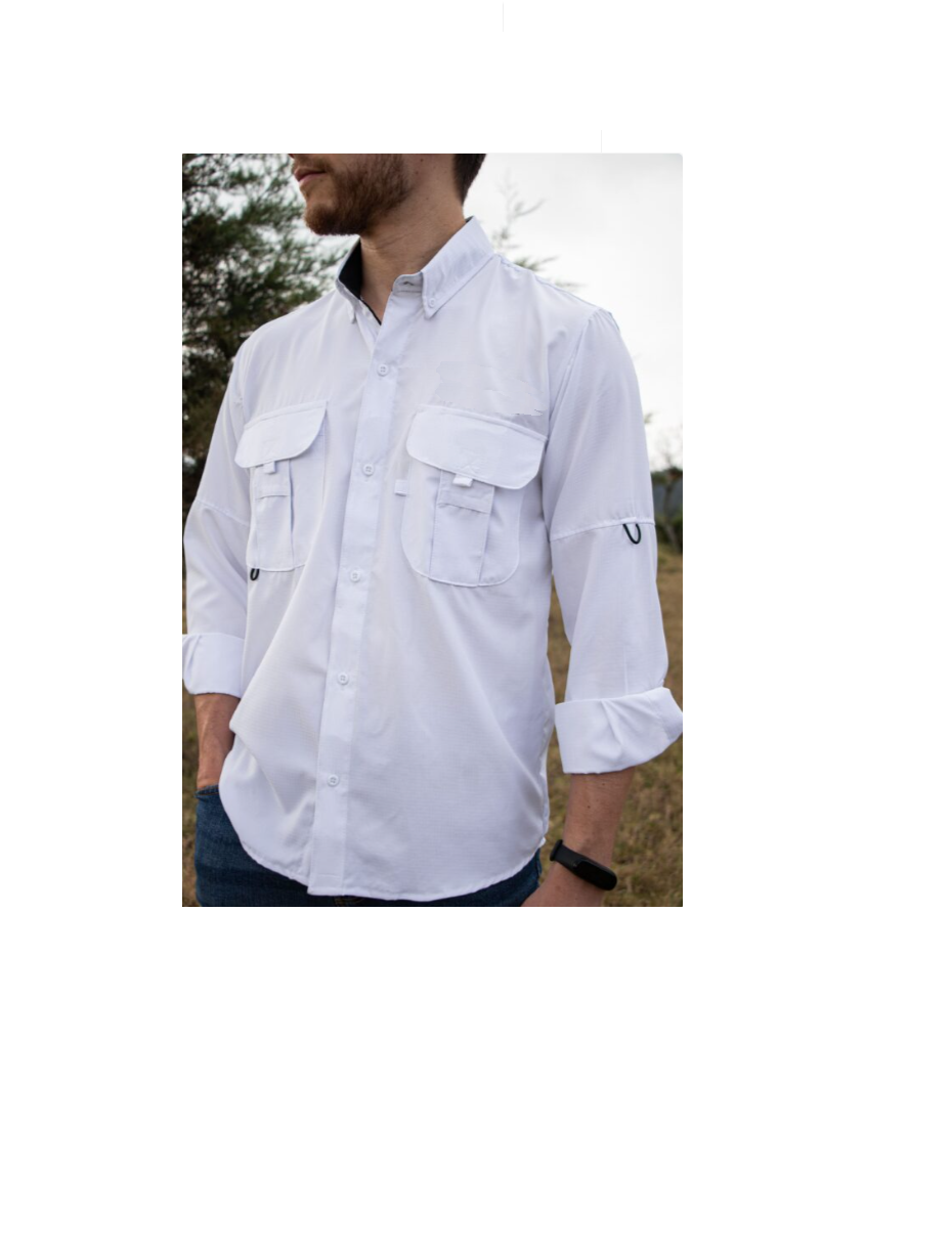 CAMISA TIPO COLUMBIA MANGA LARGA HUESO