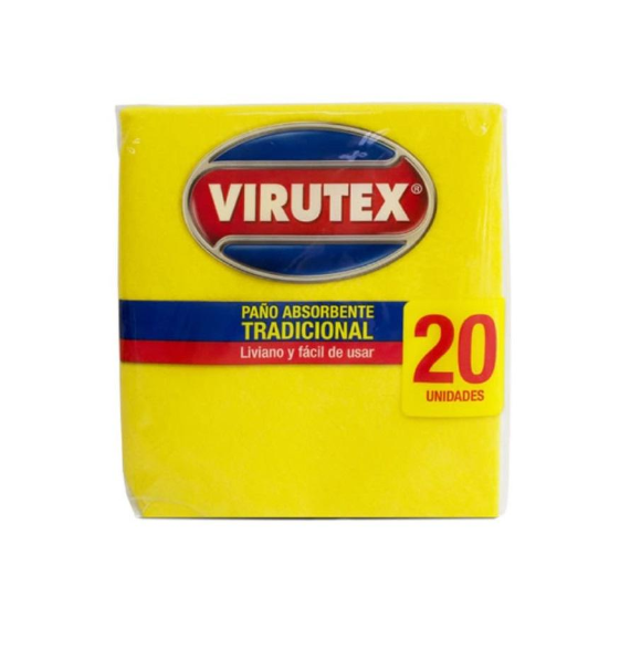PAÑO ABSORBENTE DE 20 UNIDADES VIRUTEX AMARILLO