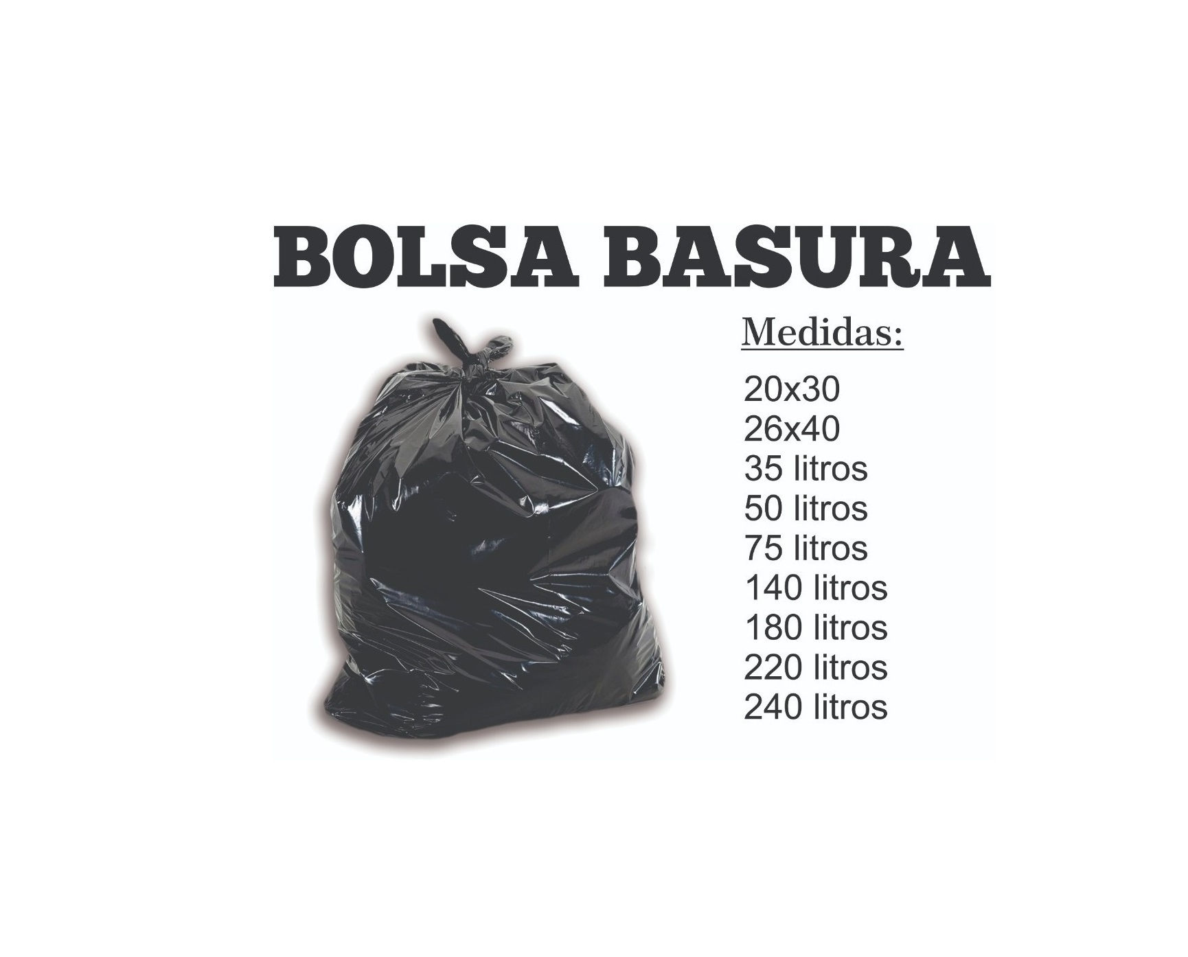 BOLSA PARA BASURA X 100 UNID