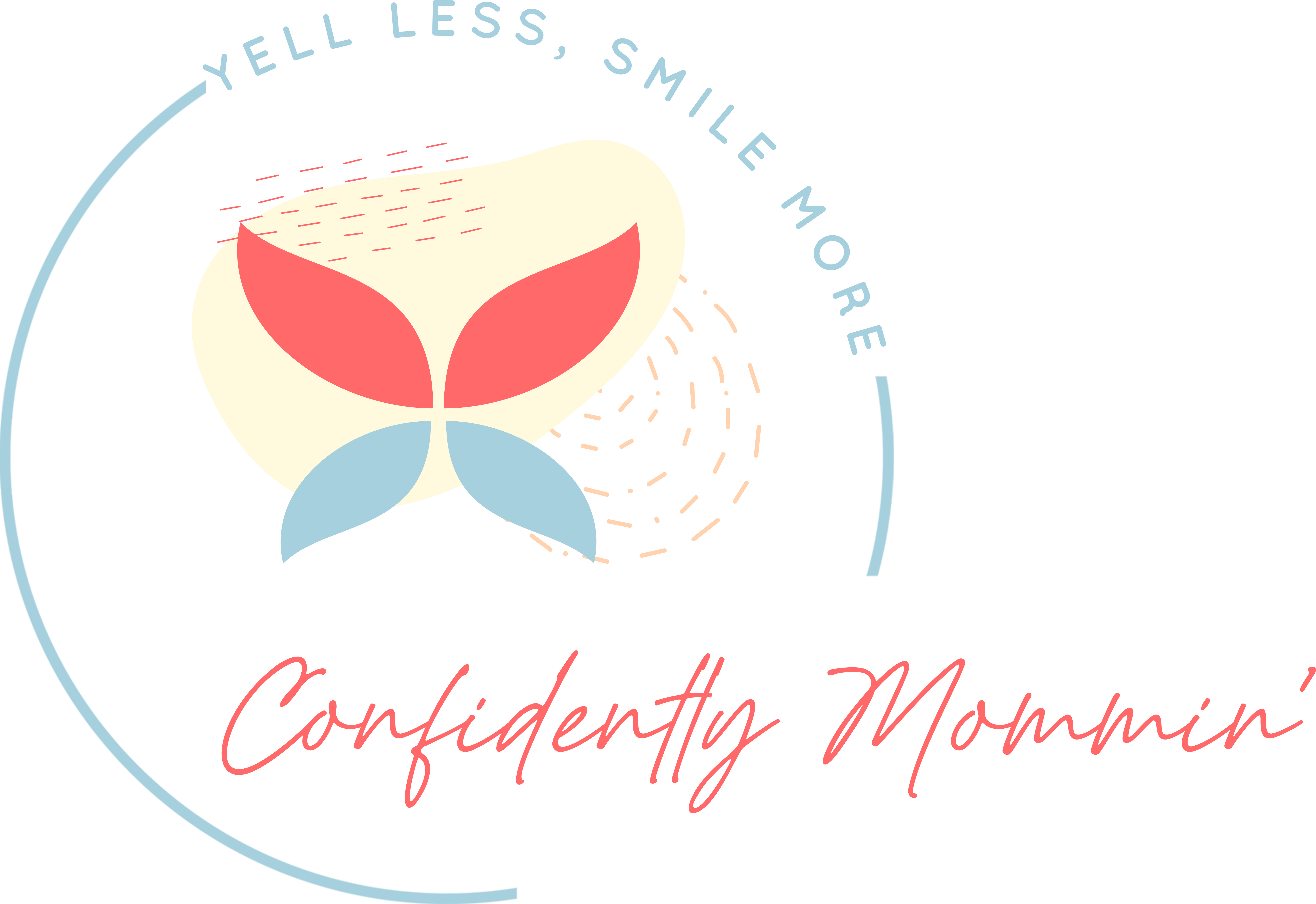 Abstract logo with the words 'Comforting Nature' in red text.