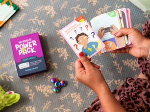 Hand holding cards, with the first card saying "Not sure what to do"