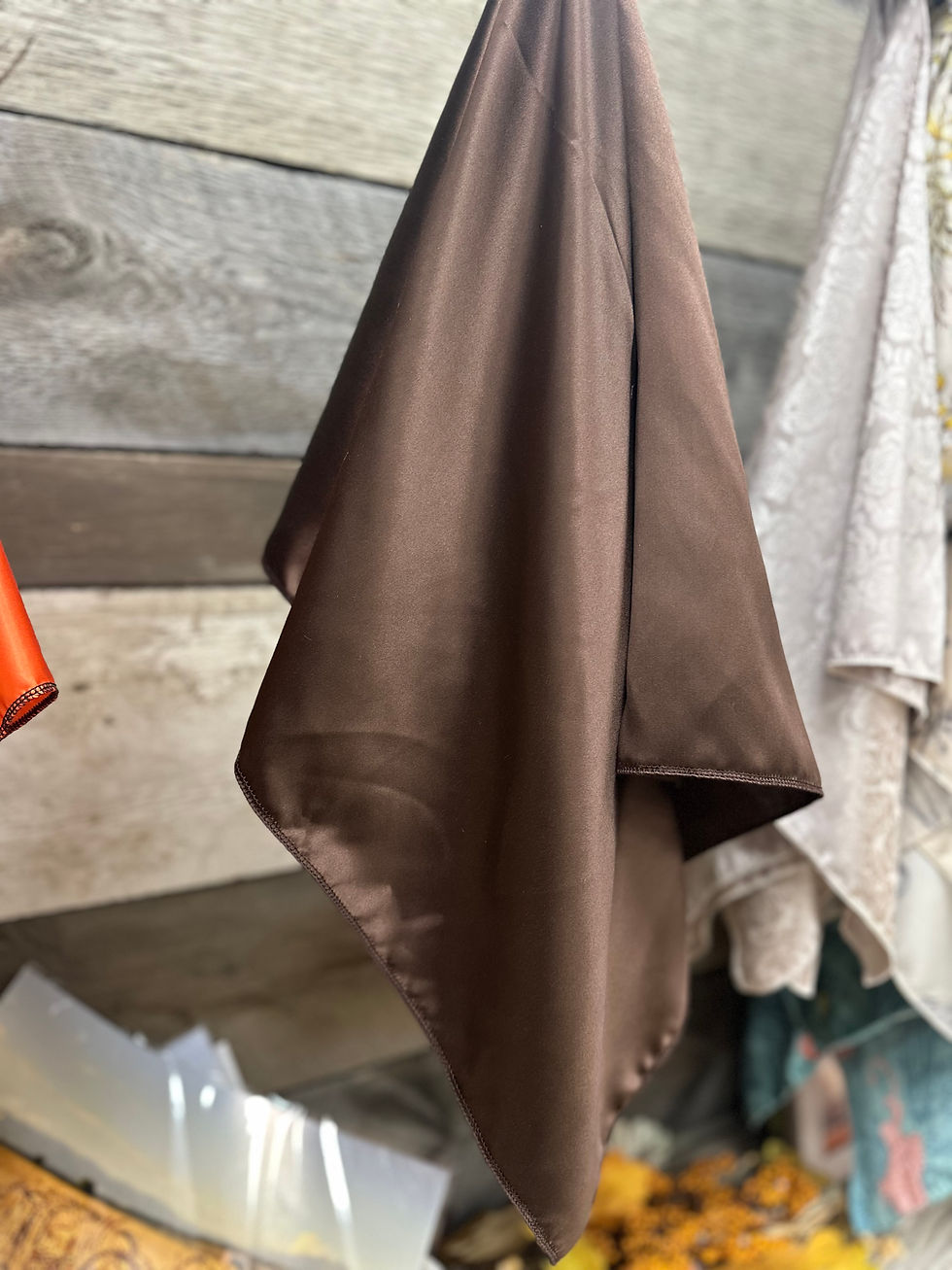 Brown Solid Silk