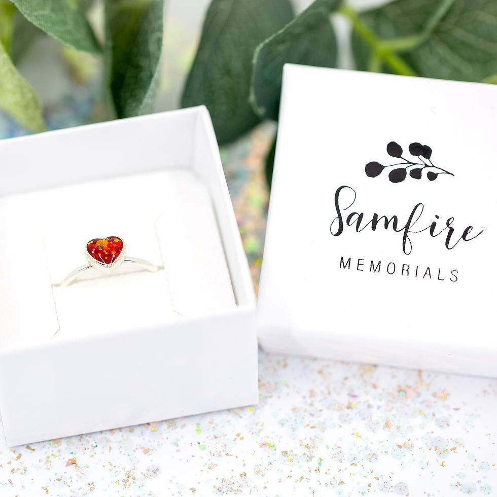 Thumbnail: Dainty Heart Memorial Ring