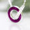 Thumbnail: Linked Hoops Memorial Necklace with Cremation Ashes or hair