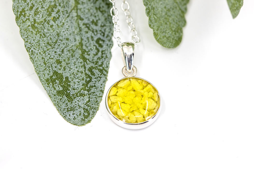 Thumbnail: 10mm Round Cremation Ashes Memorial Pendant