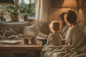 Soft moment at home hygge is found in togetherness not things