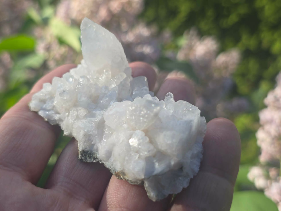 Thumbnail: Spectacular UV Reactivity - Feather Pink Mangano Calcite from china